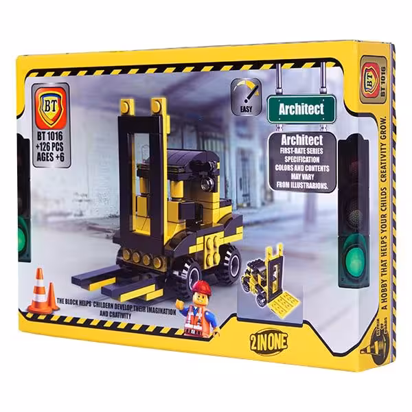 لگو ماشین لیفتراک راهسازی 126تیکه BT1016