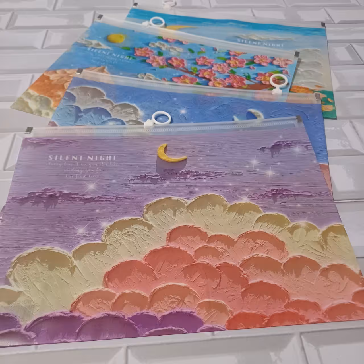 پوشه زیپی آ4  سه بعدی طرح طبیعت