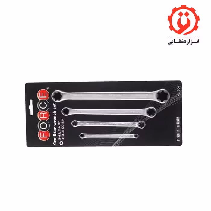 آچار دو سر رینگی ستاره ای 4 عددی فورس مدل 5041