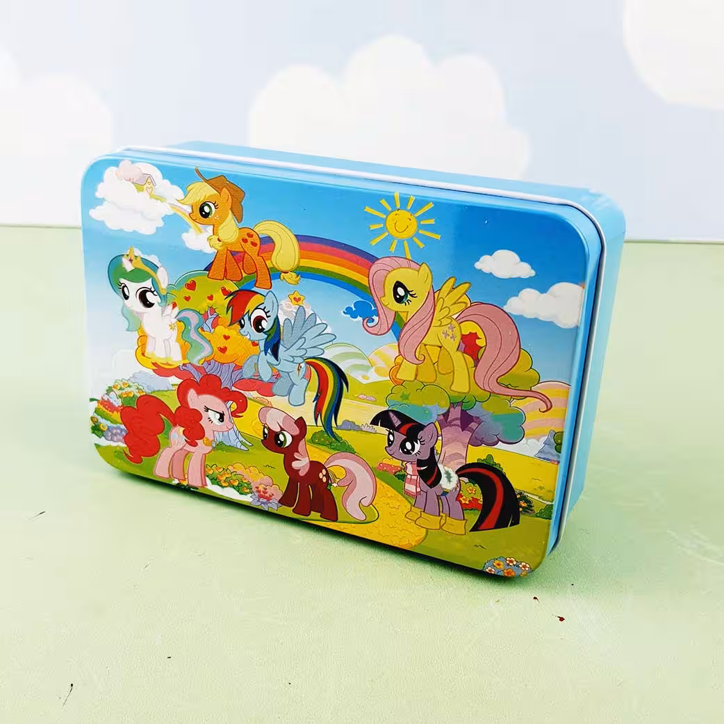 پازل چوبی 100 تکه جعبه فلزی طرح یونی کورن(خارجی)