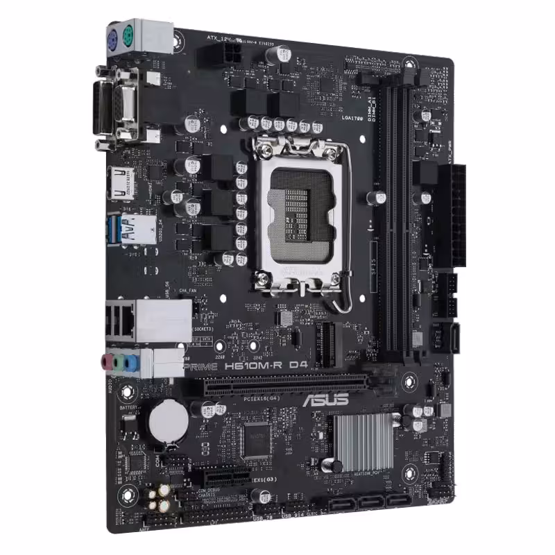 مادربرد ایسوس سری Prime مدل H610M-R D4 با سوکت پردازنده LGA 1700