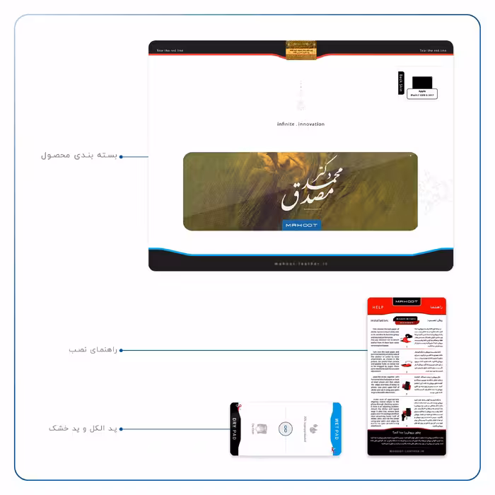 برچسب پوششی ماهوت مدل Dr-Mosadeq مناسب برای تبلت اپل iPad 9.7 (GEN 5) 2017 A1822