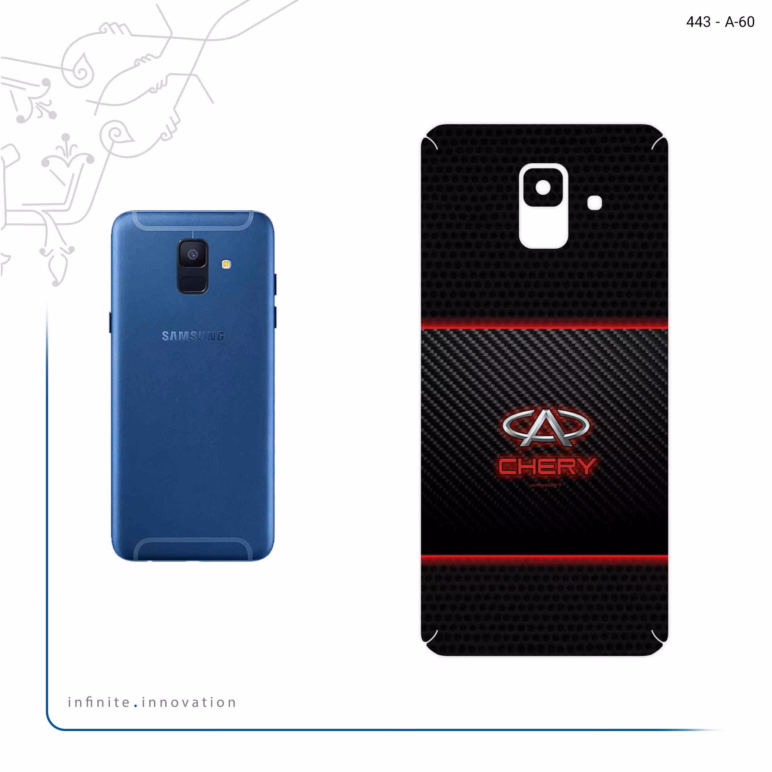 برچسب پوششی ماهوت مدل CHERY مناسب برای گوشی موبایل سامسونگ Galaxy A6 2018