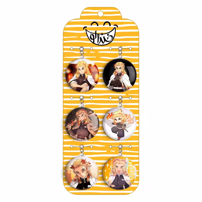 جاکلیدی خندالو مدل انیمه شیطان کش کد 343A مجموعه 6 عددی