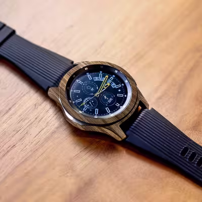 برچسب ماهوت طرح Light-Walnut-Wood مناسب برای ساعت هوشمند سامسونگ Galaxy Watch 46mm