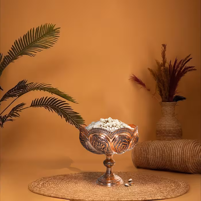 میوه خوری قلمزنی مدل هشتگرد کد 23p22-3f4