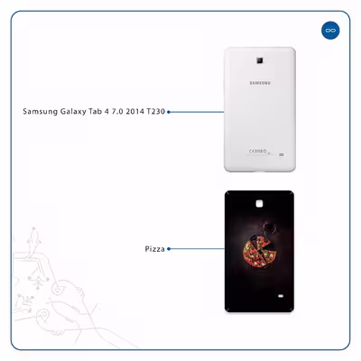برچسب پوششی ماهوت مدل Pizza مناسب برای تبلت سامسونگ Galaxy Tab 4 7.0 2014 T230