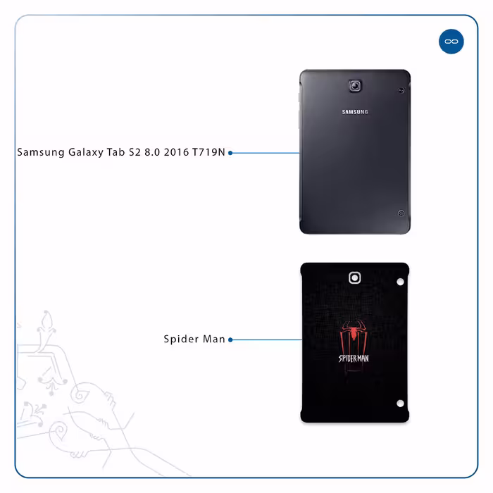 برچسب پوششی ماهوت مدل Spider-Man مناسب برای تبلت سامسونگ Galaxy Tab S2 8.0 2016 T719N