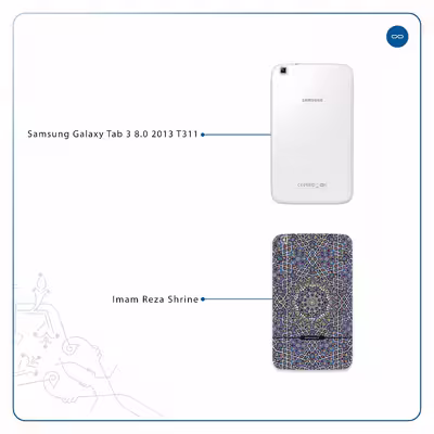 برچسب پوششی ماهوت مدل Iran-Tile6 مناسب برای تبلت سامسونگ Galaxy Tab 3 8.0 2013 T311