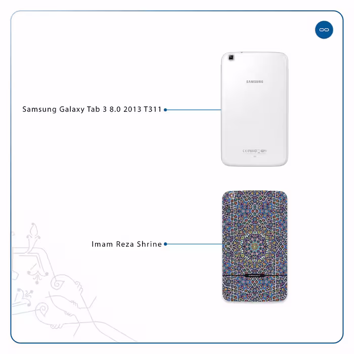 برچسب پوششی ماهوت مدل Iran-Tile6 مناسب برای تبلت سامسونگ Galaxy Tab 3 8.0 2013 T311