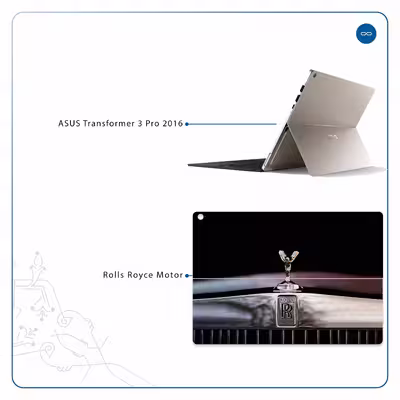برچسب پوششی ماهوت مدل Rolls-Royce Motor مناسب برای تبلت ایسوس Transformer 3 Pro 2016