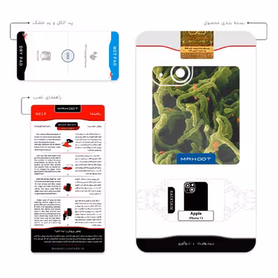 برچسب پوششی ماهوت مدل Atom Universe 2 مناسب برای گوشی موبایل اپل iPhone 13