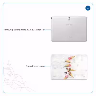 برچسب پوششی ماهوت مدل Funnel ice cream مناسب برای تبلت سامسونگ Galaxy Note 10.1 2012 N8010