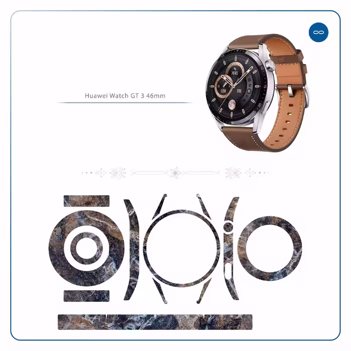 برچسب ماهوت طرح Earth-White-Marble مناسب برای ساعت هوشمند هوآوی Watch GT 3 46mm