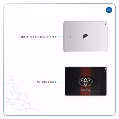 برچسب پوششی ماهوت مدل TOYOTA-Logo مناسب برای تبلت اپل iPad Air 2013 A1476