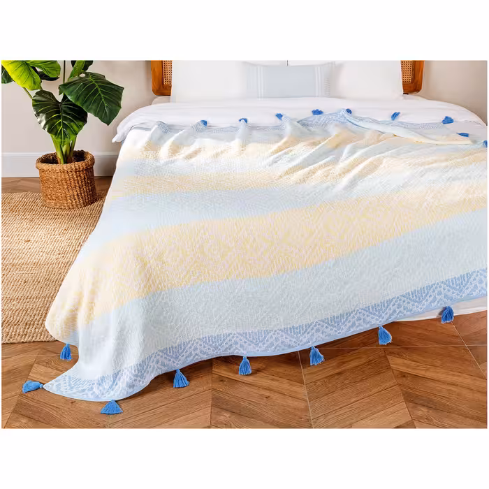 شال تخت مادام کوکو مدل Finnois سایز 150x200 سانتی متر