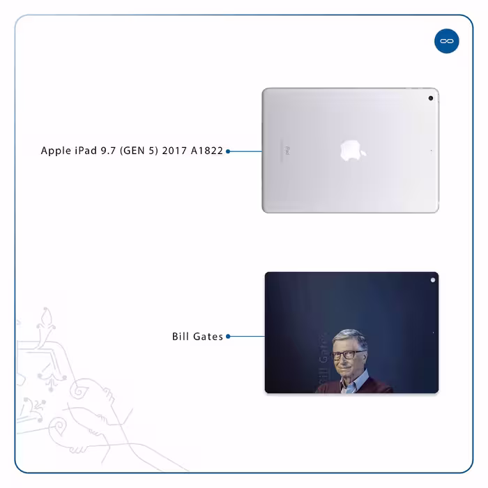 برچسب پوششی ماهوت مدل Bill Gates مناسب برای تبلت اپل iPad 9.7 (GEN 5) 2017 A1822