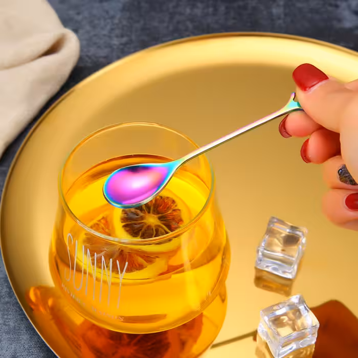 قاشق چای خوری مدل برگ کد 00670 مجموعه 6 عددی