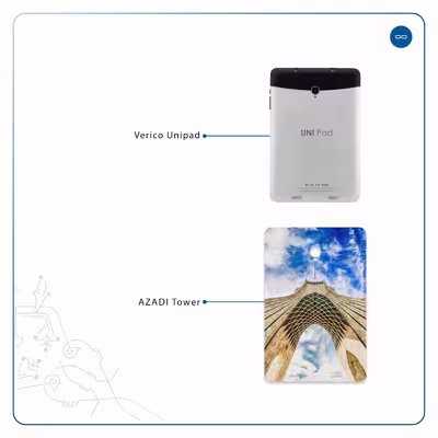 برچسب پوششی ماهوت مدل AZADI-Tower مناسب برای تبلت وریکو Unipad