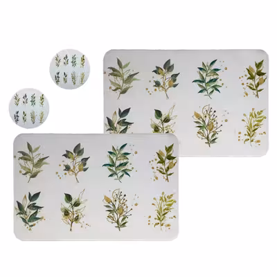 زیربشقابی طرح برگ کد 8110 مجموعه 2عددی به همراه زیرلیوانی