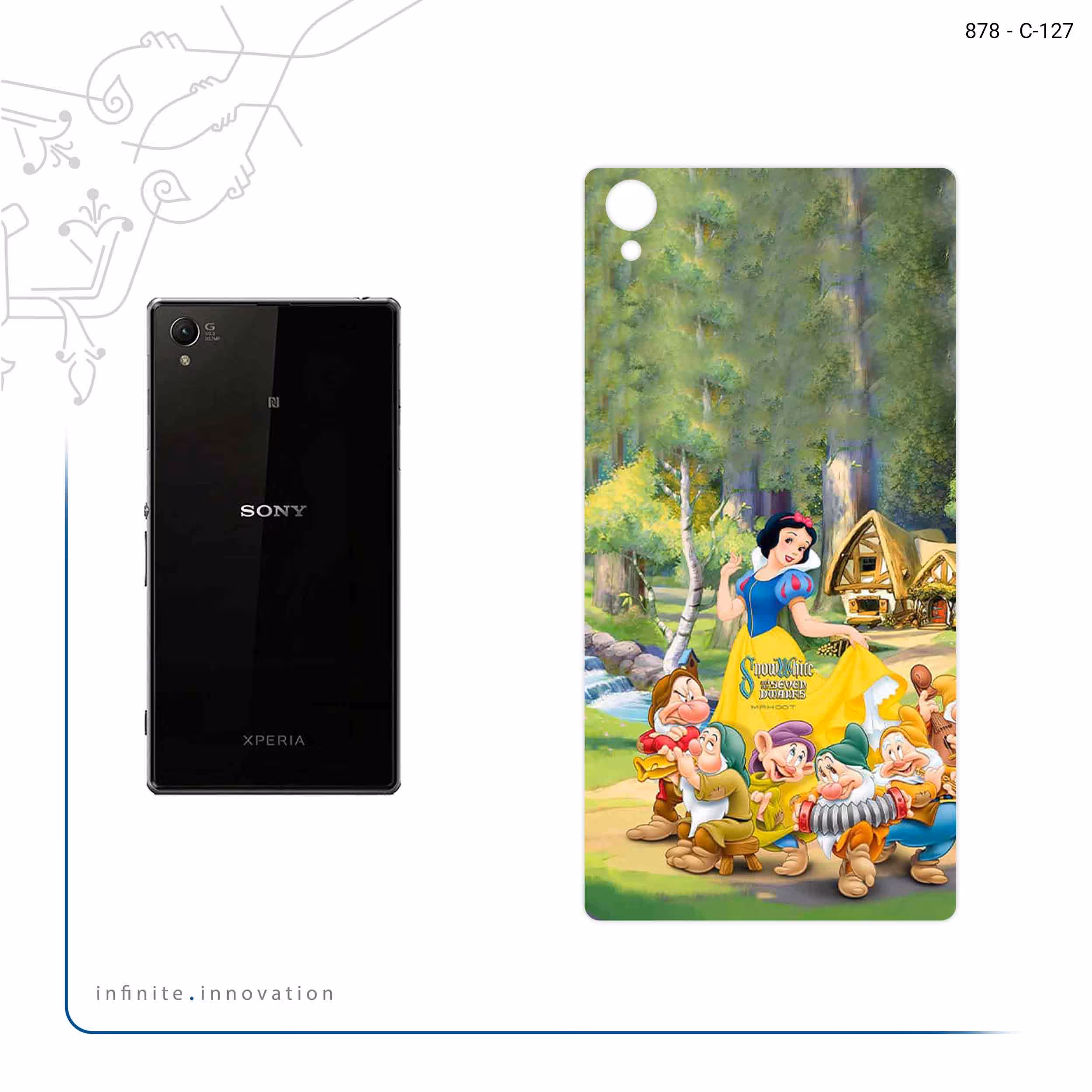 برچسب پوششی ماهوت مدل Snow White مناسب برای گوشی موبایل سونی Xperia Z1