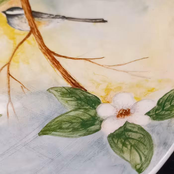 شیرینی خوری سرامیکی هیوا طرح شکوفه کد 11152808