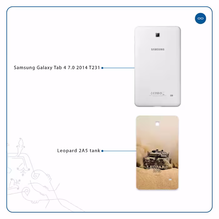 برچسب پوششی ماهوت مدل Leopard 2A5 tank مناسب برای تبلت سامسونگ Galaxy Tab 4 7.0 2014 T231