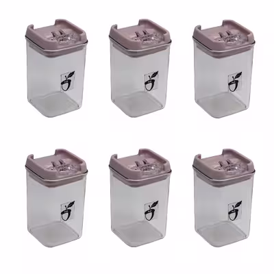 ست جای ادویه 6 پارچه مدل بلوط کد YP-SIZE2-7.5x7.5x13CM