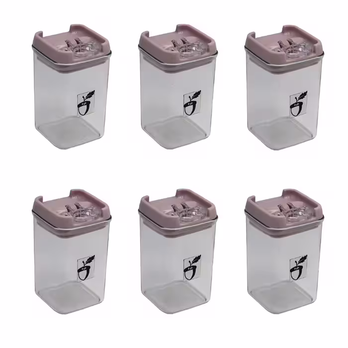 ست جای ادویه 6 پارچه مدل بلوط کد YP-SIZE2-7.5x7.5x13CM