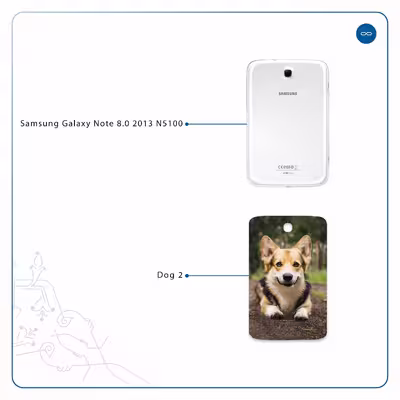 برچسب پوششی ماهوت مدل Dog-2 مناسب برای تبلت سامسونگ Galaxy Note 8.0 2013 N5100