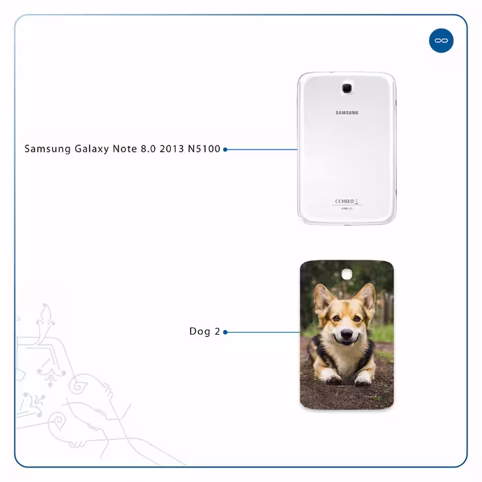 برچسب پوششی ماهوت مدل Dog-2 مناسب برای تبلت سامسونگ Galaxy Note 8.0 2013 N5100