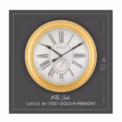 ساعت دیواری لوتوس مدل M-17021-FREMONT-GOLD