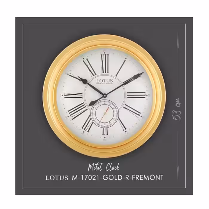 ساعت دیواری لوتوس مدل M-17021-FREMONT-GOLD