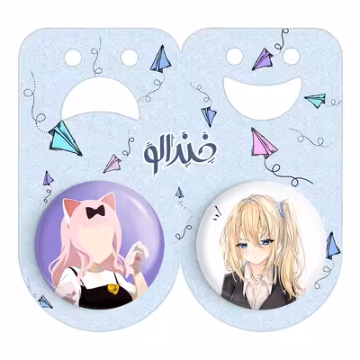 پیکسل خندالو مدل هایاساکا و چیکا چان انیمه کاگویا ساما کد 1600116009 مجموعه 2 عددی