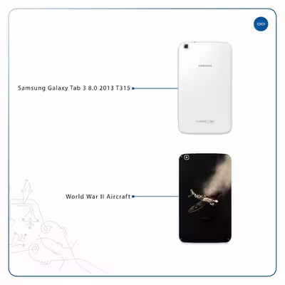 برچسب پوششی ماهوت مدل World War II Aircraft مناسب برای تبلت سامسونگ Galaxy Tab 3 8.0 2013 T315