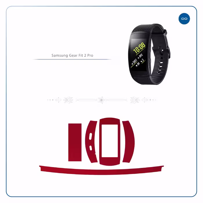 برچسب ماهوت طرح Matte-Warm-Red مناسب برای ساعت هوشمند سامسونگ Galaxy Gear Fit 2 Pro