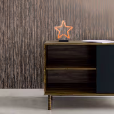چراغ رومیزی ریموت دار مدل STARS-GL_ORG-GLASS