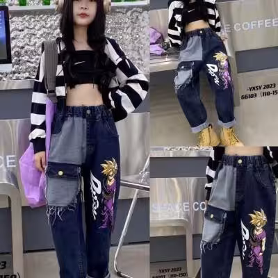 شلوار مام طرح دار وارداتی