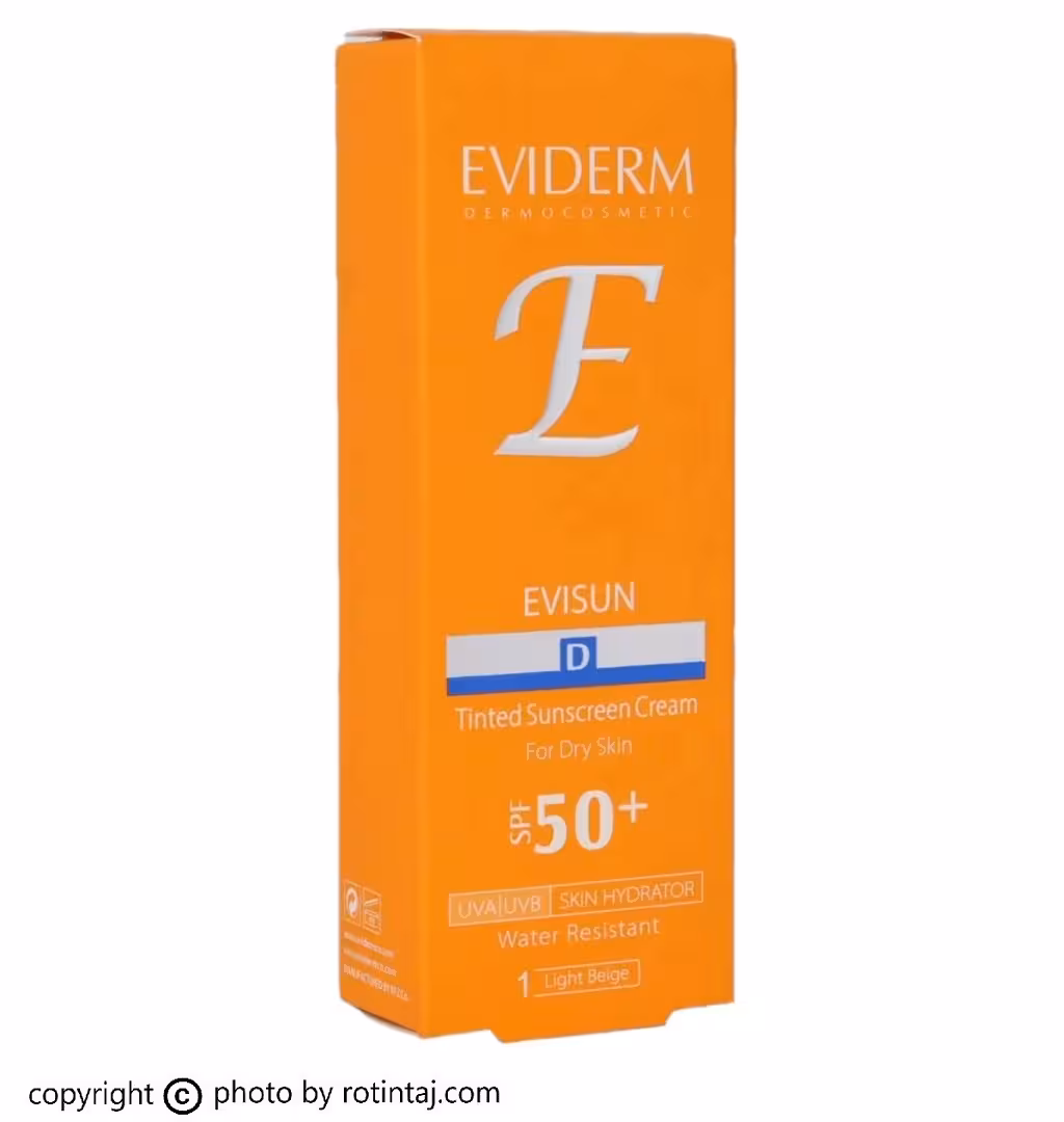 کرم ضد آفتاب بژ روشن SPF50 پوست خشک اویسان اویدرم 40 میلی