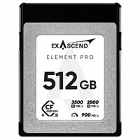 کارت حافظه CFexpress B اکساسند Exascend Element Pro CFexpress 4.0 Type B 512GB 3/500MB/S