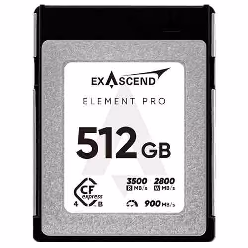 کارت حافظه CFexpress B اکساسند Exascend Element Pro CFexpress 4.0 Type B 512GB 3/500MB/S