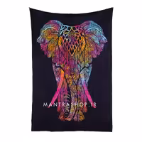 بکدراپ تپستری هندی طرح فیل (رو تختی یک نفره) کد 140