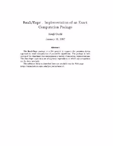 خرید و دانلود نسخه کامل کتاب Exact computations with real expressions (masters thesis)