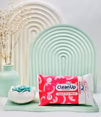 قیمت و خرید دستمال مرطوب دست و صورت کلین آپ 15 عددی -