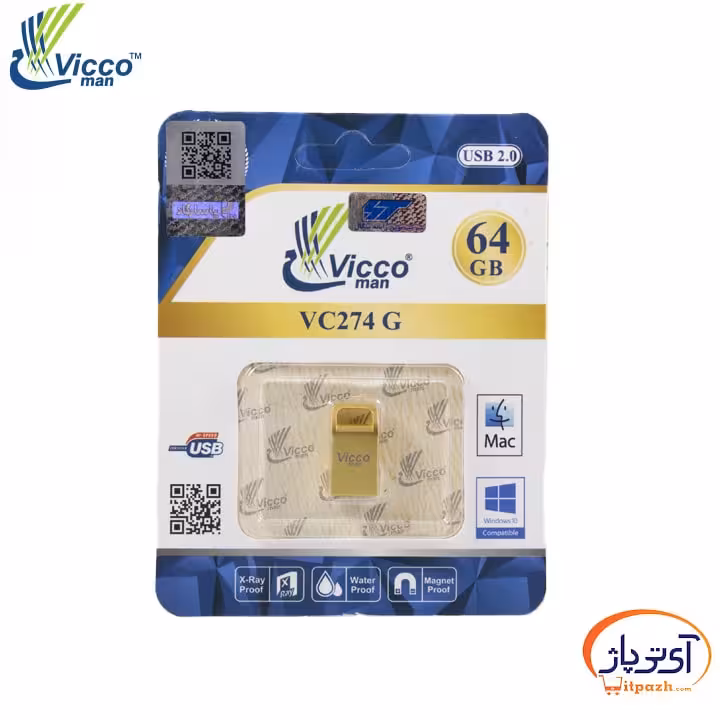 فلش مموری USB2.0 ویکومن 64 گیگابایت مدل VC274
