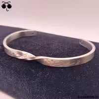 دستبند بنگل شعر عاشقانه استیل رنگ ثابت