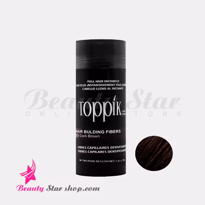 پودر پرپشت کننده موی سر تاپیک قهوه ای تیره کد 3 حجم 25 گرم