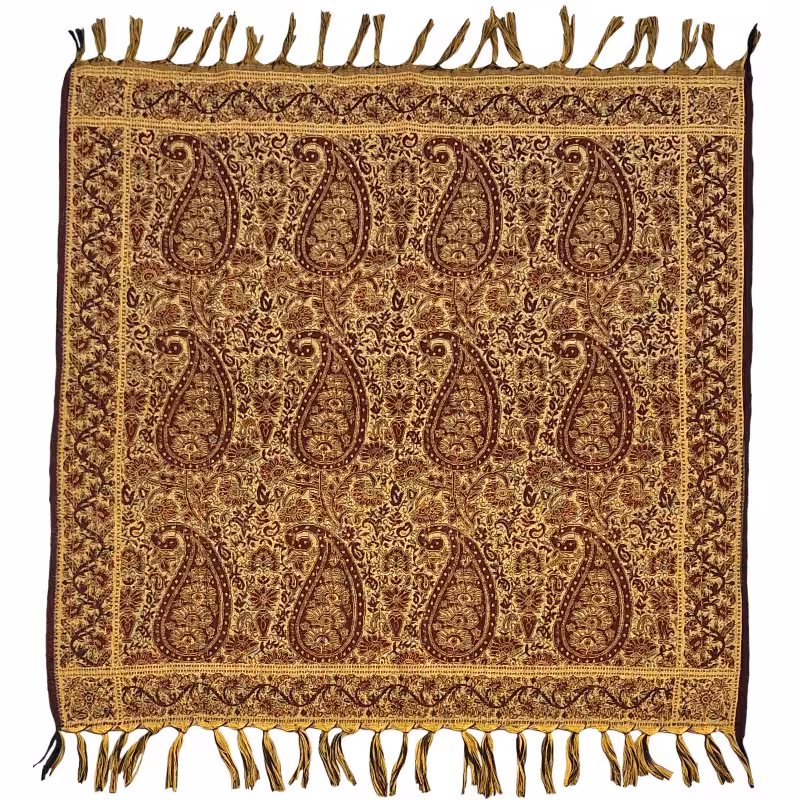 رومیزی عسلی طرح ترمه دارباف کد TZAR3