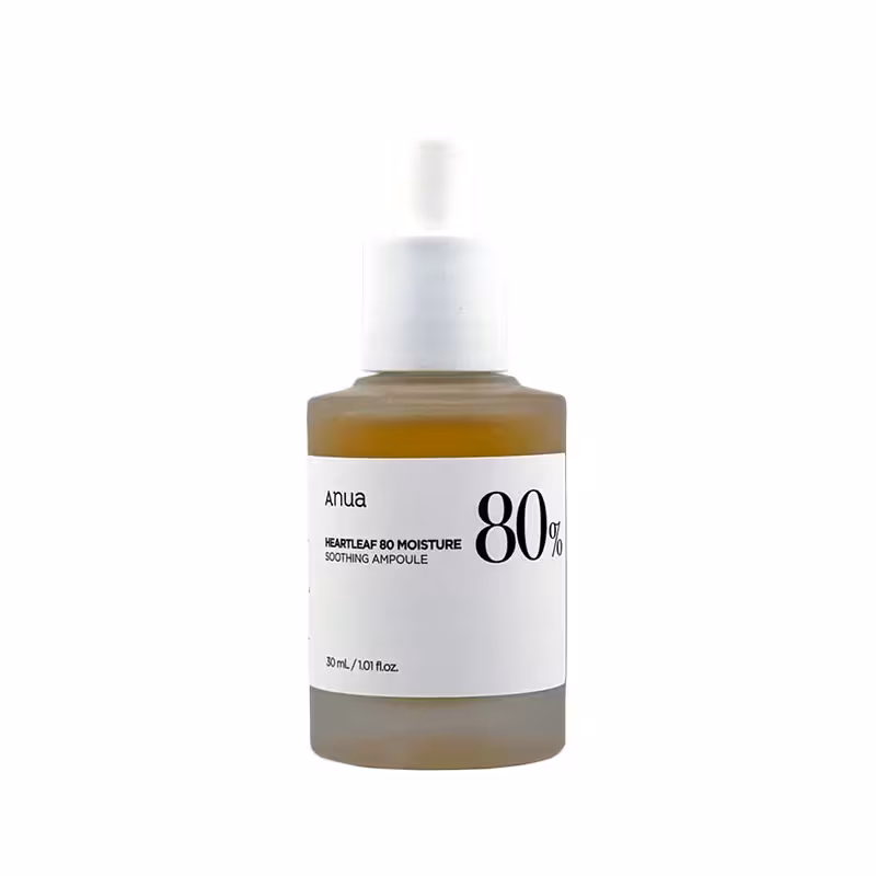 آمپول تسکین دهنده و مرطوب کننده آنوا ( ANUA – Heartleaf 80 Moisture Soothing Ampoule )