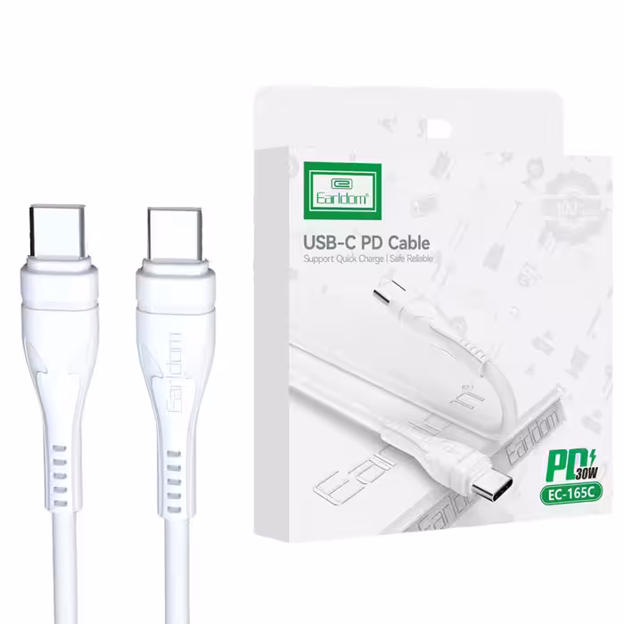 کابل شارژ PD تایپ سی به تایپ سی Earldom مدل EC-165C-C 30W